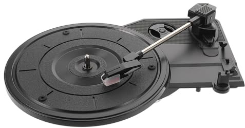 OFFSCH Movimiento para Tocadiscos de Vinilo Retro con Sonido Claro y Controles Simples, Diseño Redondo de Plástico para Coleccionistas y Aficionados al Sonido
