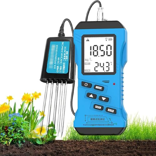7 in 1 Tester Del Terreno, Tester Del Terreno Multifunzionale, Azoto, Fosforo, Ph, Umidità, Conduttività Dei Nutrienti, Misuratore Ec, Test Di Fertilità Del Terreno per Giardinaggio