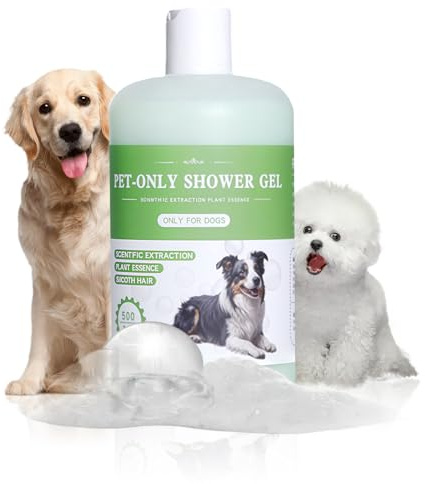 500ml Olor Agradable Champu para Perros, Hidrata en Profundidad Champú, Suave, fácil de peinar, Adecuado para Perros jóvenes y Adultos
