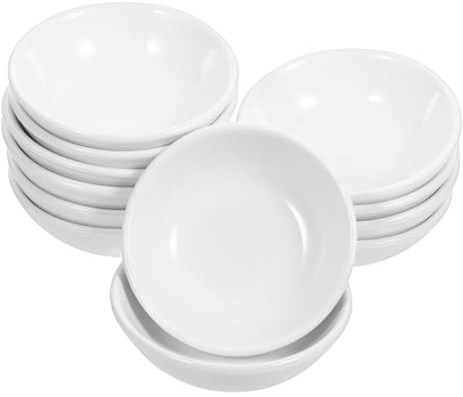 LIFKOME 12pièces Coupelles Céramiques Porcelaine Bols à Sauce Petits Plats Pour Bbq Dips Apéritifs Et Service à Table