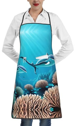 WXCJWD Delantal de trabajo impermeable para hombre y mujer, para cocinar, asar, jardinería, carpintería, ajustable