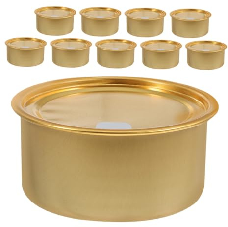 BESPORTBLE 10 Pezzi Lattine in Alluminio da 150Ml con Coperchio Sigillato Contenitori Vuoti Rotondi per Alimenti Confezioni per Tè e Scatole di Conservazione per Cibo e Caramelle per