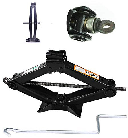 Scissor Lift Jack 2 Tonne With Speed Crank Handle Universal Solid Steel Jacks For Cars Vauxhall/Bens/BMW/Ford/Mazda/Audi/Nissan