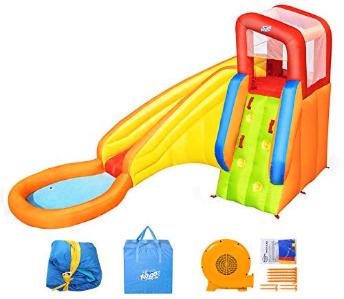 Bestway H2OGO! Parc Aquatique Turbo Splash Pataugeoire avec Toboggan et Mur d'escalade
