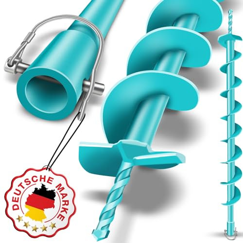 BRUNNENTAL® Earth Drill 80mm - Ideale per lavori di scavo - Trapano per pozzi - Punta robusta da 80 mm - Trapano per fori di terra - Mandrino Premium con lame di taglio precise