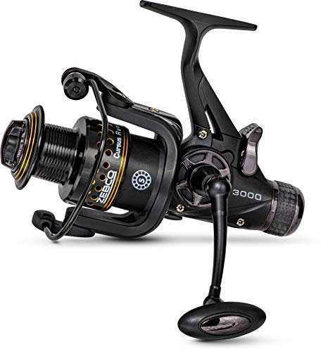 Zebco hochwertige Cursus Runner 3000 Qualitäts Freilauf-Angelrolle, Schwarz