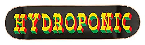 Hydroponic West Skateboard Deck Black-Rasta 8.375