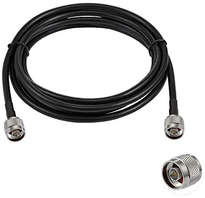 Vecys N Mâle à N Mâle Câble Coaxial à Faible Perte RG58 10FT/3M pour 3G 4G 5G LTE Antenne Radio GPS WiFi