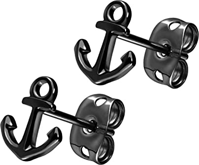 FILANGO 1 Paar Titan Ohrstecker | ANKER | Ohrring Schmuck | Farbauswahl
