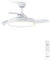 CREATE / WIND CLEAR M/Ventilador de techo con luz blanco con mando / 40W, Ø108 cm, temporizador, 6 velocidades, aspas retráctiles, 3 temperaturas de luz, función verano-invierno