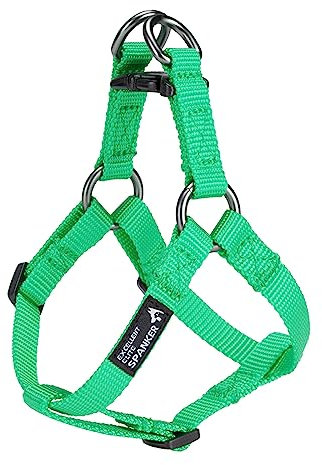 EXCELLENT ELITE SPANKER Katzengeschirr No Pull Hundegeschirr Verstellbares Nylon Easy Pet Harness für Kätzchen Welpen Spazierengehen Training(GRN)