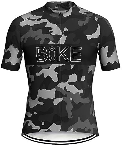 Adsport-Trikots Für Herren - sommer-Camouflage-Kurzarm-Fahrradoberteile, Reittrikots, Fahrradhemd, Fahrradbekleidung Mit 3 Hinteren Taschen, Schnell Trocknendes, Atmungsaktives Material, Wie Abgebilde