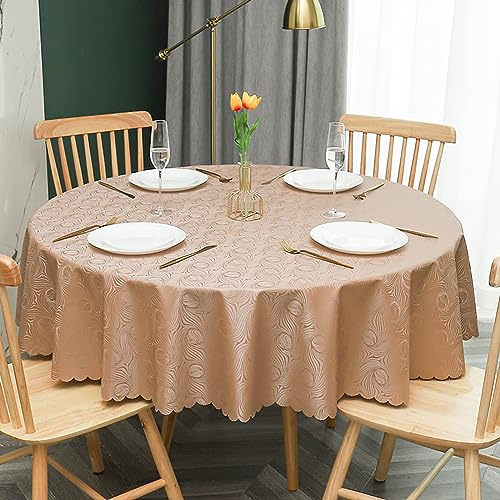 XQSSB Mantel Mesa Rectangular Antimanchas Impermeable Cubremesa Anti Arañazos Calientes para de Hogar Picnic del Hotel Tienda de Café C Marrón Diámetro del Círculo 340cm