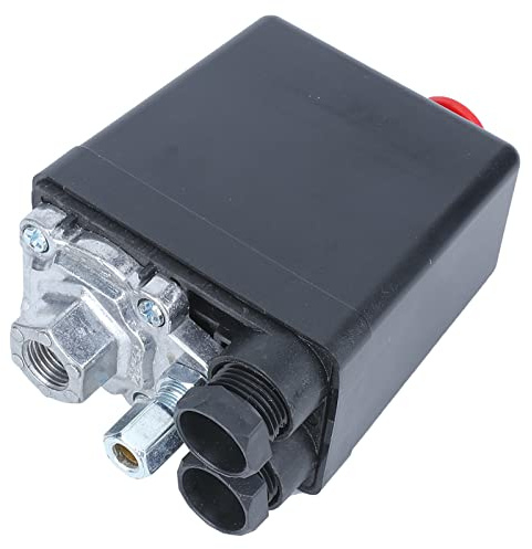 Yosoo Einweg Luftkompressor Druckschalter, Zentrales Pneumatisches Steuerventil, Luftventil Einloch Ersatz, 0,5–1,2 MPa (72,5–175 psi), 220 V, G1/4 Zoll