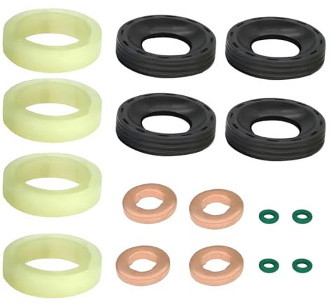 CGEAMDY Guarnizione Iniettore Diesel O-Ring Kit Anello Protettore, Kit Rondella O-Ring Guarnizione Iniettore Carburante, Diesel Iniettore Guarnizione Rondella O-Ring Protettori Fibbie Sostituzione