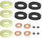 CGEAMDY Diesel-Einspritzdüsen-O-Ringe-Kit, Diesel-Einspritzdüsen-Dichtungen Unterlegscheiben-Kit, Diesel-Einspritzdüsen-Dichtungssatz O-Ring-Dichtung Schutzring-Kit