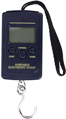 UNbit IRDFWH 40 kg x 10 g Mini balance numérique for bagages de pêche Pesage de voyage Steelyard Balance électronique à crochet, outil de poids de cuisine Balances