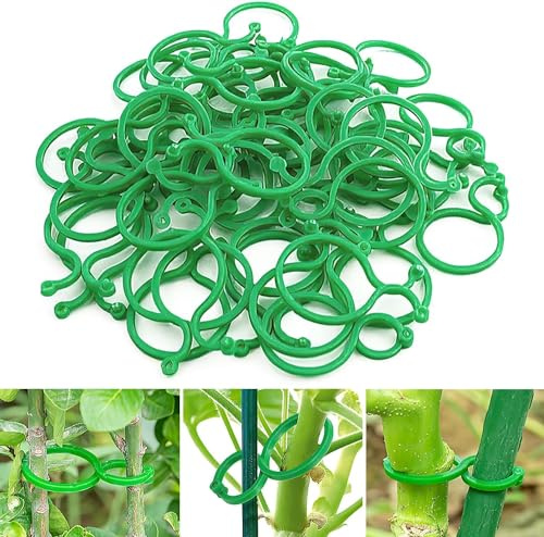 NIEEKRUN 200 Stück Pflanzen Klammern Befestigung, Pflanzenklammern, Kunststoff Kletterpflanzen Clips, Gartenpflanze Clips, Pflanzenclips zur Unterstützung für Pflanzen Sicherun