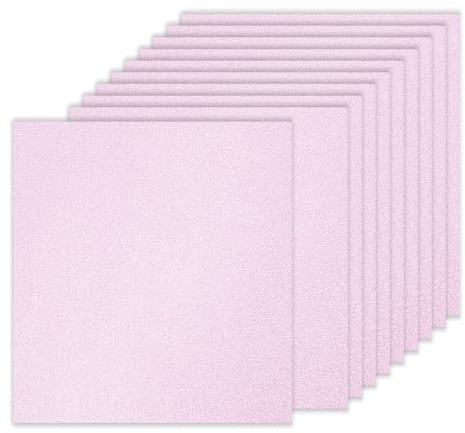 PATIKIL 10 ark ljusrosa glitter kort, 30 x 30 cm 250 gsm fyrkantigt premium glittrande papper hantverk kartpapper för klippbok korttillverkning gör-det-själv konstprojekt bröllopsfest