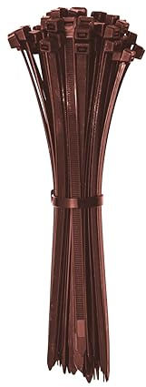 ERKO Cable Ties Brown 8 inch 200 x 3.6 mm 100 Pieces for Home, Office, Garden and Workshop, Short