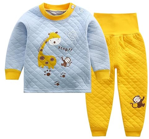 XM-Amigo Ensemble de sous-vêtements Thermiques pour bébé garçon et Enfant – Haut et Bas pour bébé garçon Longs Culottes sous-vêtements Thermiques et Pyjama.70