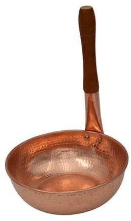Gralara Copper Pot, Milk Pan, Milk Pot for Home Use, Kitchen, Camping, Restaurant, Vertical Handle