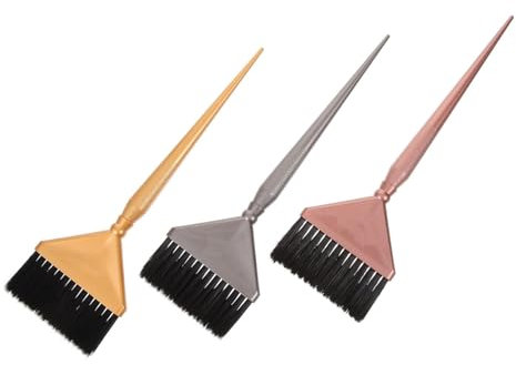 BIUDECO 3 Stück Haarfärbepinsel Kunststoff Nylon Für Gleichmäßigen Farbauftrag Friseursalon Und Heimgebrauch Highlighting Haare Färben