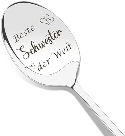 Geschenke für Schwester Beste Schwester der Welt Geschenk Geburtstagsgeschenk Ostergeschenke Weihnachtsgeschenke Thanksgiving-Geschenk Valentinstag Löffel Geschenke Kaffeelöffel Mit Gravur