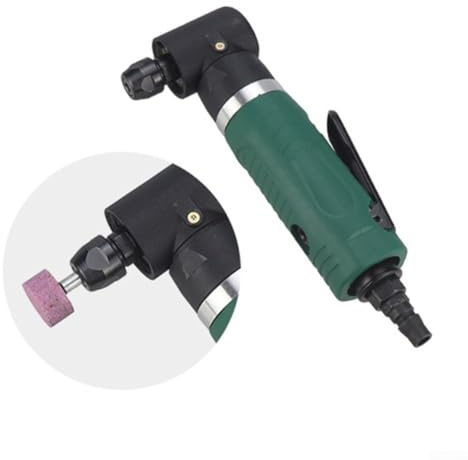 Smerigliatrice angolare ad aria 90 gradi, smerigliatrice pneumatica da 1/4 di pollice con 12.000 giri/min per smerigliatura ad alta velocità, lucidatura e sbavatura, design di scarico posteriore per