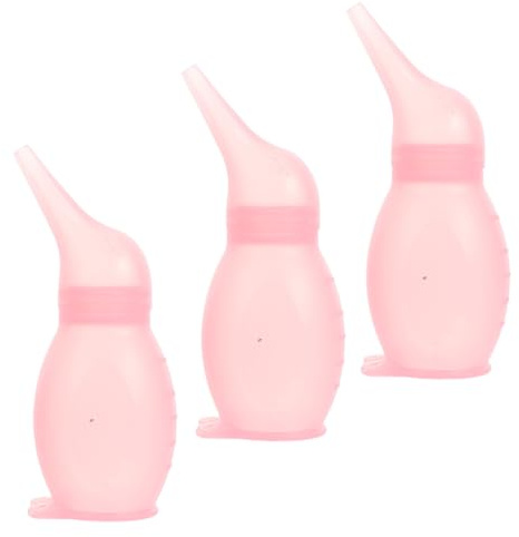 WATIIFUFU 3 St Nässugare med Handdriven Sugkontroll Säker och Näsrengöring för Pojke och Pojke Rosa Lätt att Rengöra och Återanvändbar