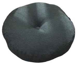 UJEDFHV meditationskudde 1 st stort golv sittdyna meditation yoga rund tatami barndynor matta puff soffa stol säng bil ryggkuddar kuddar (mörkgrå, 42 x 42 cm)