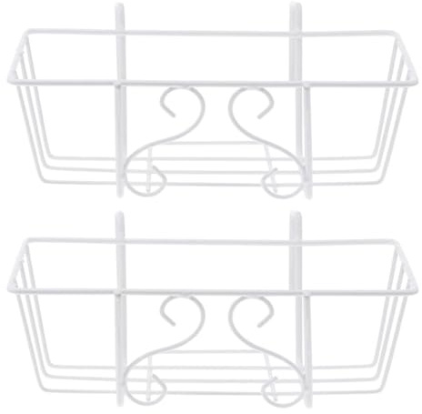 CRAFTHROU Portavaso da Balcone per Ringhiera in Ferro, 2 Pezzi, Supporto Resistente per Piante Appese, per Balconi e Facile Montaggio