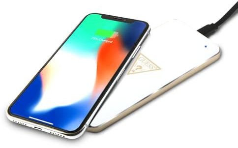 Guess Qi 1A Wireless Desktop Charger White/Gold