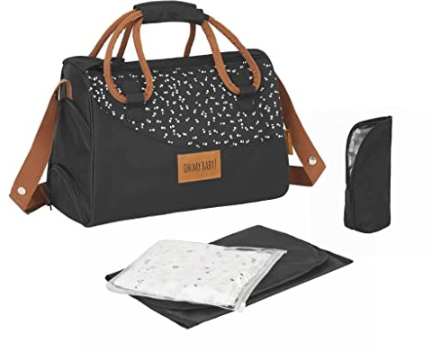 Badabulle Sac à langer avec plan à langer Grande Capacité Pocketstyle Noir Camel