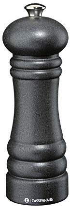Zassenhaus Pfeffermühle BERLIN | 18cm | Buche Gusseisen-Optik | original Zassenhaus Keramikmahlwerk made in Germany | für getrocknete Gewürze geeignet | Gewürzmühle | Geschenkidee |Küchenhelfer