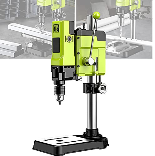 LXX Drill Press Bench, Bench Drill Press Stand with Vise, Benchtop Drill Presses Heavy Duty Electric 6 Speed Workbench Drill Press Stand Machine for DIY