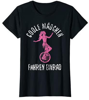 Coole Mädchen Fahren Einrad Vintage T-Shirt