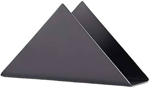 TSQZE Metall Freistehende Serviettenspender,Stahl Dreieck Serviettenhalter Tischserviettenhalter Serviettenständer,Stand Tisch Organisation Für Arbeitsplatte Küche Esstisch Party Dekoration (Schwarz)