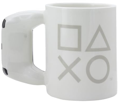 Paladone Playstation Shaped Ceramic Coffee Mug | PS5 Accessories Novelty Gifts (PP9403PS), Multicolor