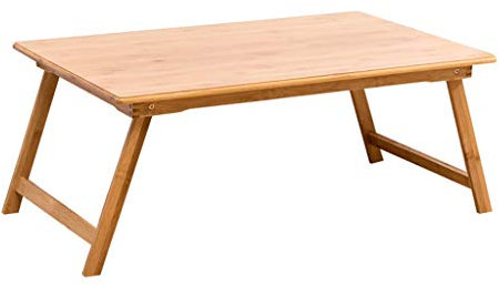 UPJAKS Campingtisch klappbar Einfach ohne Installation Bambus-Bett-Tray-Tisch mit faltbaren Beinen, Frühstückstablett for Sofa, Bett, Essen, Arbeiten Klapptisch für Picknick Garten (Größe : L)