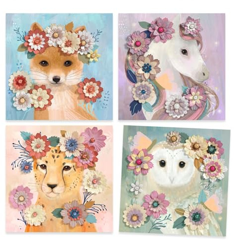 Djeco A&C Kreatives Papier Blumenkränze