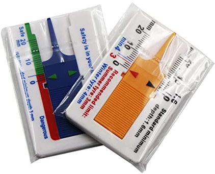 Mobestech 4pezzi Misuratore Profondità Battistrada Pneumatici Calibro Corsoio Misuratore Battistrada Portatile Resistente All Usura Facile Trasportare Misurare Altezza Profondità Numeri Chia