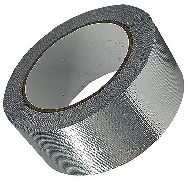 YINGLUOEU Cinta Adhesiva De Aluminio Cinta De Papel De Aluminio De Fibra De Vidrio Cinta Autoadhesiva Para Sellar Reparar Y Aislar