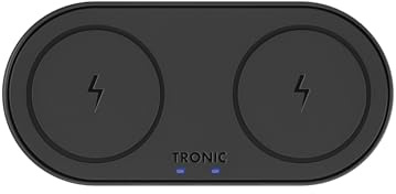 Tronic Qi Ladepad TLD 2 A1 - Ladegerät für alle Qi fähigen Smartphones - gleichzeitges Aufladen von 2 Endgeräten Schwarz