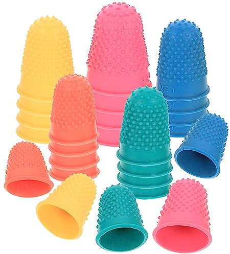 STOBOK 25stücke Gummi Handschuhe Rutschfest Mit Fingerkappe Gummi Fingerhüllen Verdickt Für Fingerschutz Rutsch Handschuhe Für Küche Gartenarbeit Und Handwerk