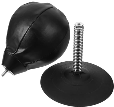 Anneome Boxsack Tisch Desktop Boxing Ball Mit Großer Saugnapf-Basis Schwerer Metallfeder-ständer Stressabbau Und Finger-Fitness Für Büro Und Heimgebrauch Schwarz