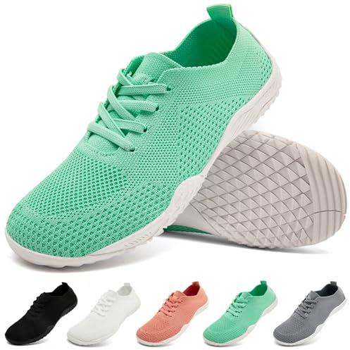 Barefoot Shoes Womens Gym Yoga Workout Shoes Ladies Trainers Green Size 5
