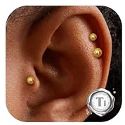 Adramata 16G Helix Piercing Titan Labret Piercing Ohr 6/8/10MM | 3 Stück G23 Titan Tragus Piercings, Innengewinde, Hypoallergen Lippenpiercing Knorpel Conch Ohrringe, Gold/Silber/Roségold