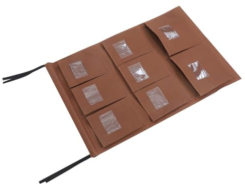 Garneck Bolsa de Almacenamiento de Lino Carrito de Limpieza Bolsa de Almacenamiento de o Organizador de Limpieza Carro de Carrito de Oficina Tela Oxford Café