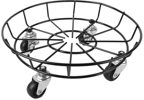 Rullo per piante rotondo da 30 cm, girevole a 360°, resistente, con ruote, perfetto per la spedizione di piante in vaso e uso interno/esterno